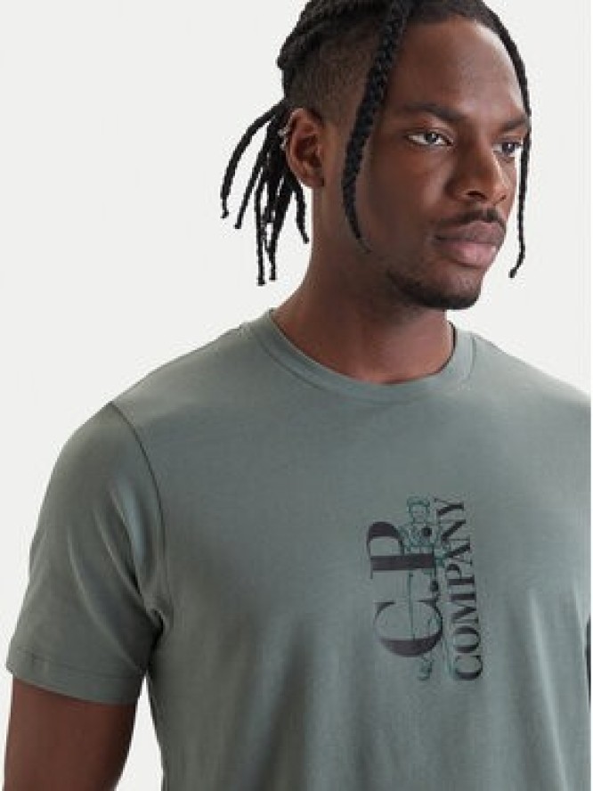 C.P. Company T-Shirt 20CMTS084A005100W Zielony Regular Fit