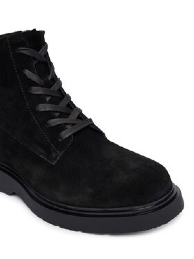 Calvin Klein Trzewiki Combat Ess Lace Up Zip Boot Su YM0YM01371 Czarny