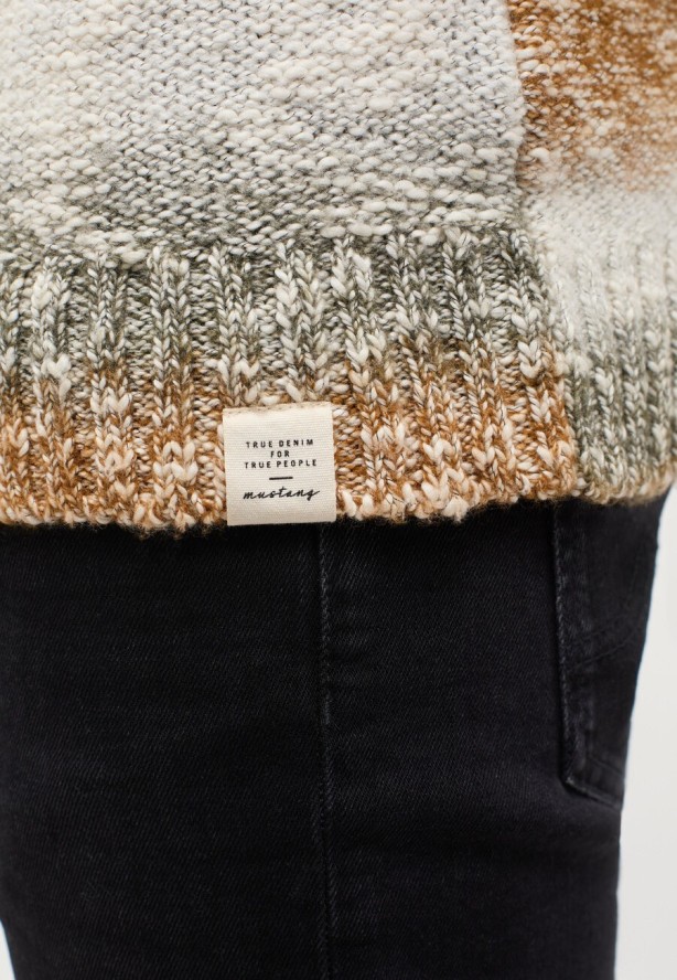 MUSTANG Emil C Degradee MĘSKI SWETER PASKI Degradee Naturetones 1014122 12475