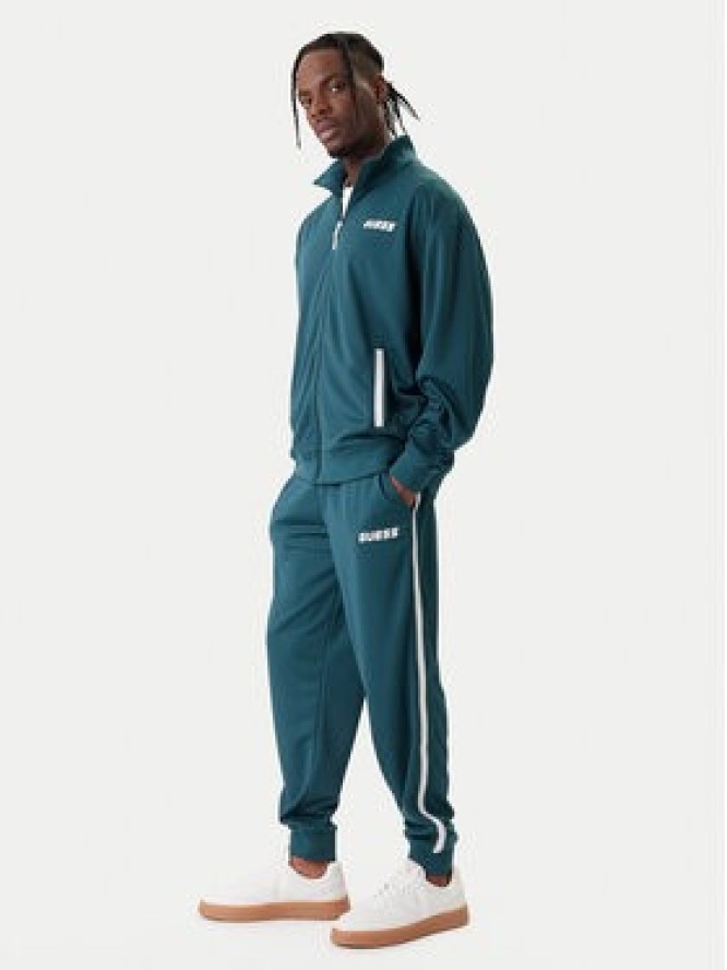 Guess Spodnie dresowe Z6RB13 KD482 Zielony Regular Fit