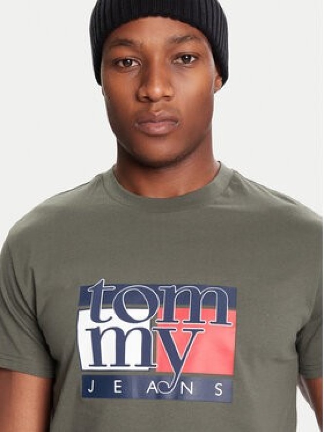 Tommy Jeans T-Shirt DM0DM21977 Khaki Regular Fit