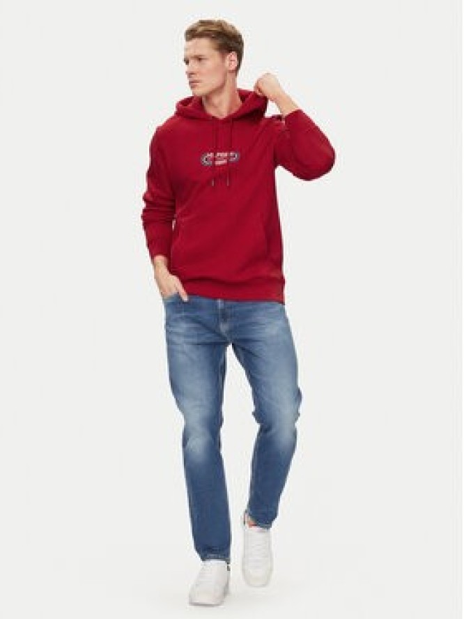 Tommy Hilfiger Bluza Track Graphic MW0MW34445 Czerwony Regular Fit