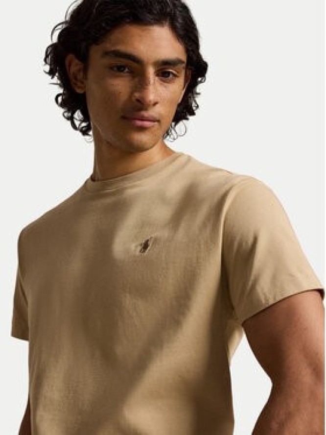 Polo Ralph Lauren T-Shirt 710671438527 Brązowy jasny Regular Fit