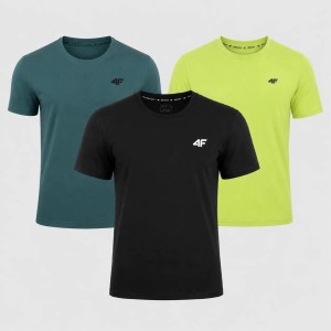 ZESTAW KOSZULEK MĘSKICH 4F 3PAK KOMPLET NA CO DZIEŃ T-SHIRT SPORTOWY