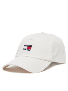 Tommy Jeans Czapka z daszkiem Heritage Core Cap AM0AM12933 Biały