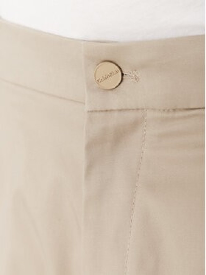 Calvin Klein Chinosy K10K114104 Beżowy Tapered Fit