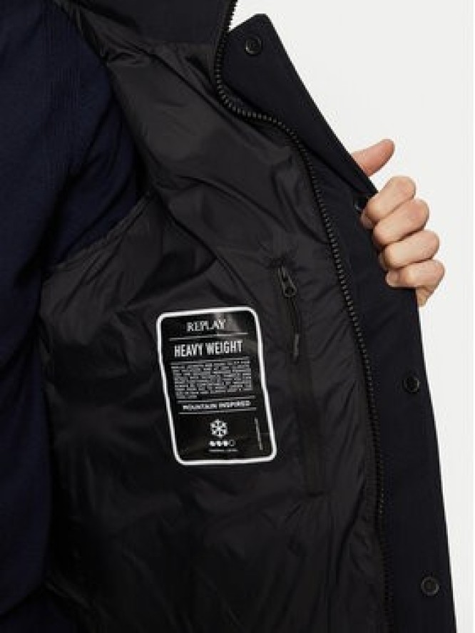 REPLAY Kurtka zimowa M8403 .000.84728 Granatowy Regular Fit