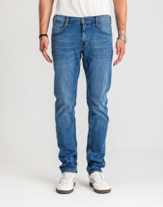Męskie Spodnie Jeansowe Mustang Style Oregon Tapered Denim Blue 1017123 5000 682