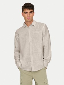 Only & Sons Koszula Caiden 22031804 Beżowy Regular Fit