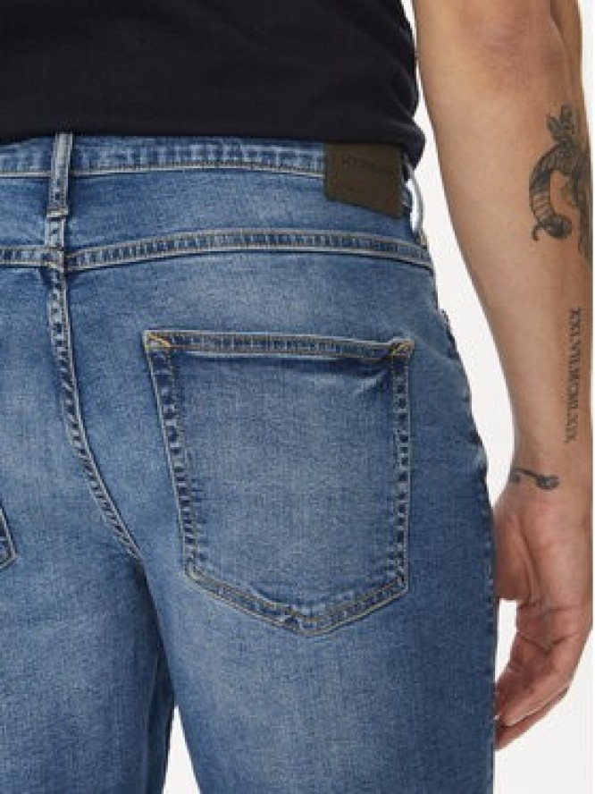 Lindbergh Szorty jeansowe 30-550000VBL Niebieski Loose Fit