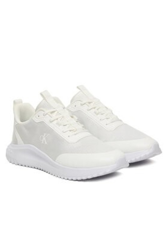 Calvin Klein Sneakersy Eva Runner Lace Up Mat Mix YM0YM01442 Biały