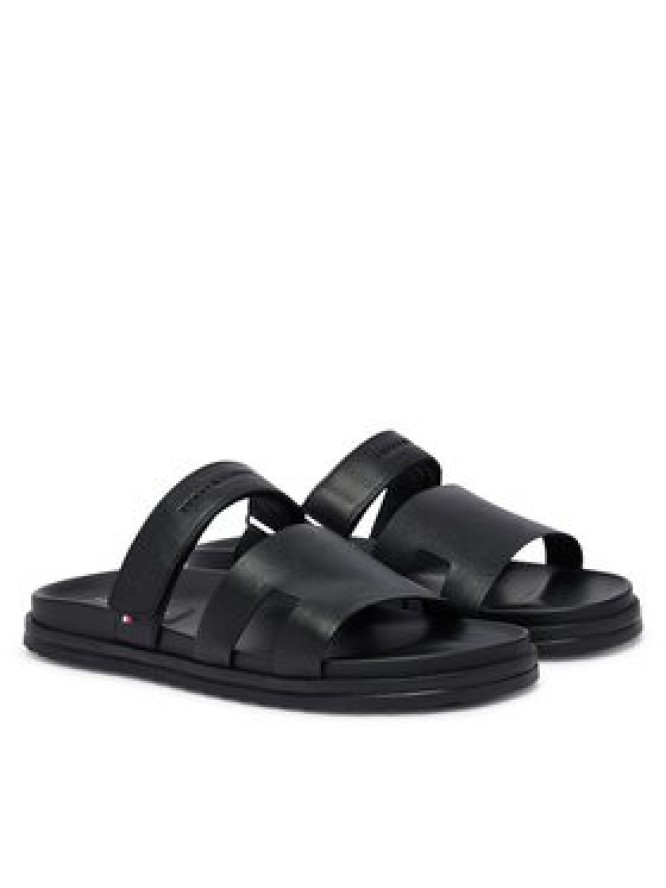 Tommy Hilfiger Klapki Adjustable Premium Lth Sandal FM0FM05773 Czarny