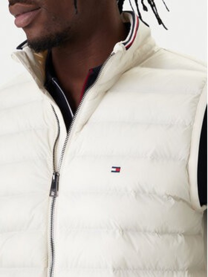 Tommy Hilfiger Kamizelka Mix Media Ess MW0MW41441 Écru Regular Fit