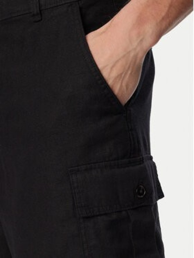 Calvin Klein Jeans Szorty materiałowe LV04RF610G Czarny Regular Fit