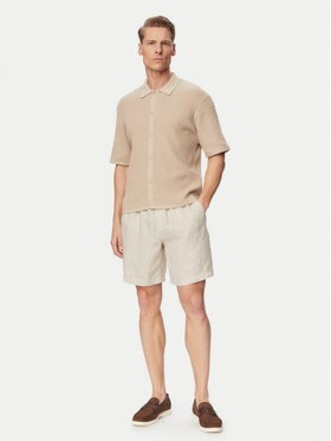 Jack & Jones Koszula Montauk 12293584 Beżowy jasny Relaxed Fit