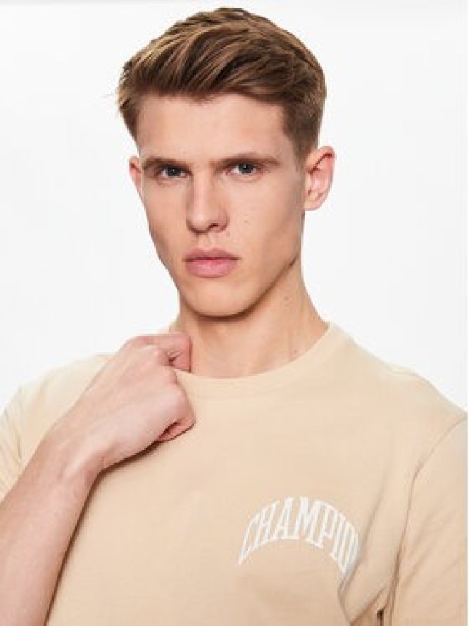 Champion T-Shirt 218521 Beżowy Regular Fit