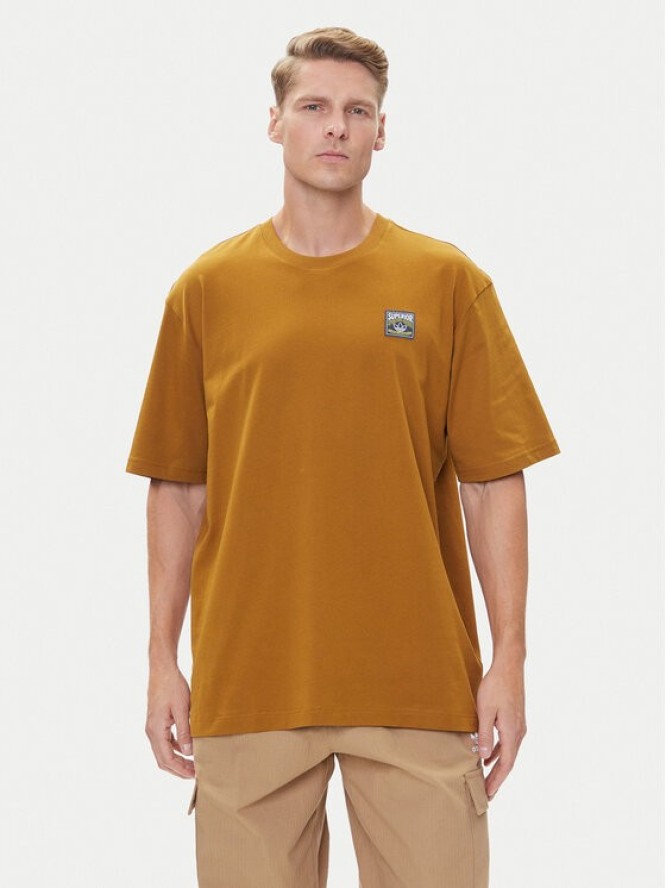 adidas T-Shirt Wabash JW0160 Brązowy Loose Fit