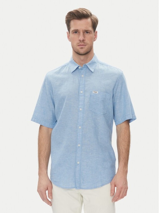 Wrangler Koszula 1 Pkt 112362731 Błękitny Regular Fit