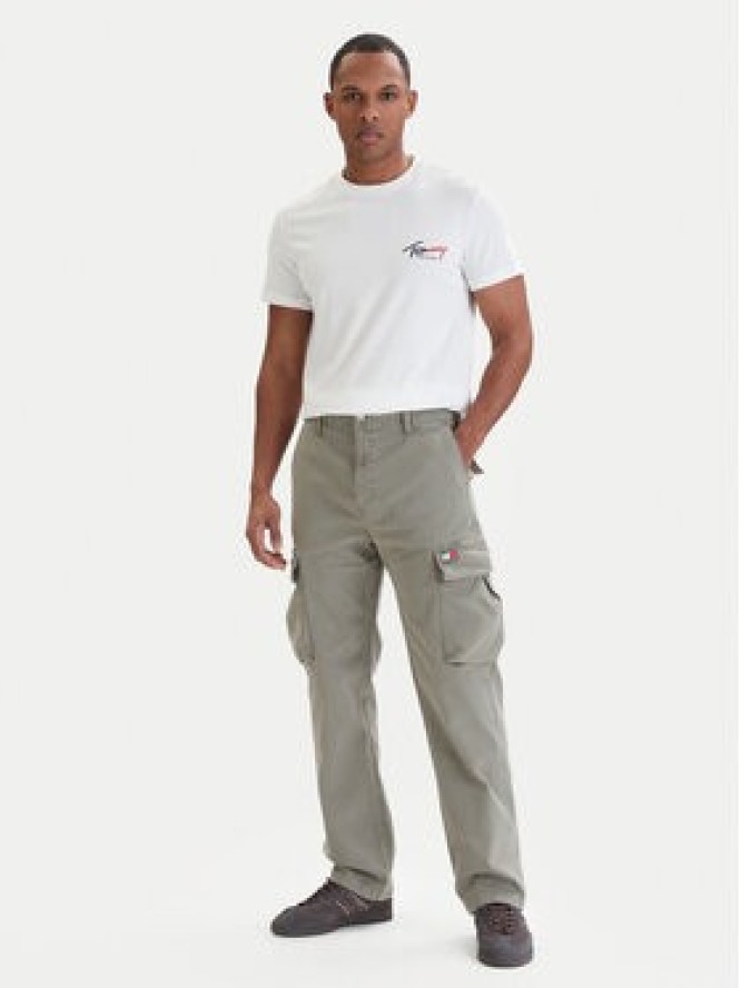 Tommy Jeans T-Shirt DM0DM22538 Biały Slim Fit