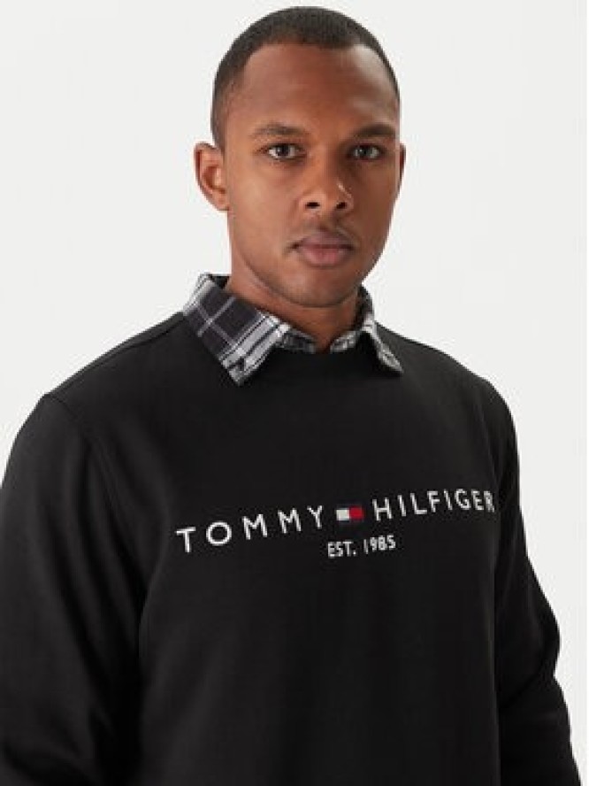 Tommy Hilfiger Bluza Logo MW0MW11596 Czarny Regular Fit