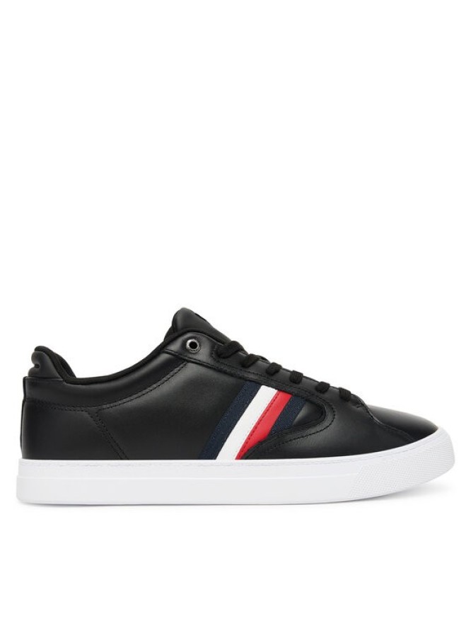 Tommy Hilfiger Sneakersy Icon Court Stripes FM0FM05628 Czarny