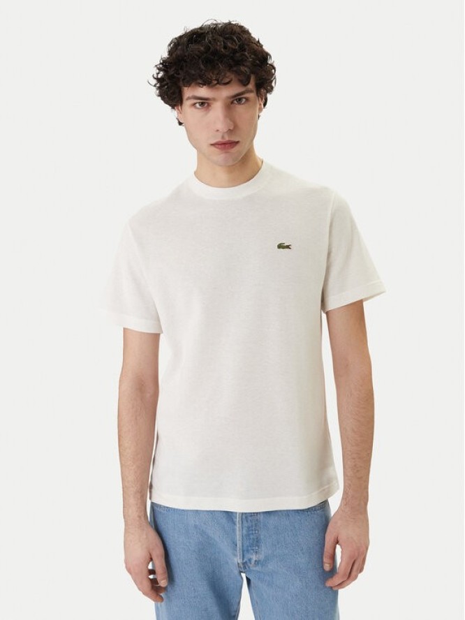Lacoste T-Shirt TH0629 Biały Regular Fit