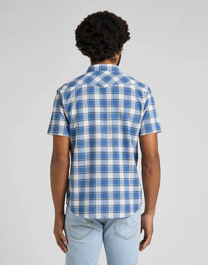 LEE SS WESTERN SHIRT MĘSKA KOSZULA KRÓTKI RĘKAW BLUE UNION L66OOBUF 112145389