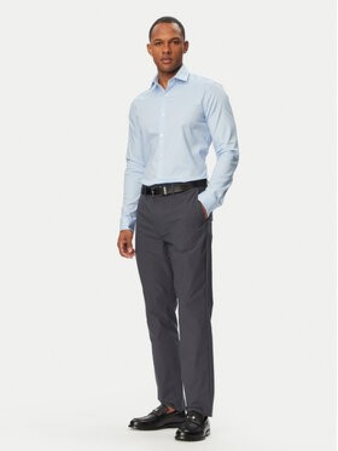 Calvin Klein Spodnie materiałowe LV04LB610G Granatowy Slim Fit