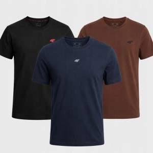 KOMPLET KOSZULEK MĘSKICH 4F ZESTAW 3PAK T-SHIRT
