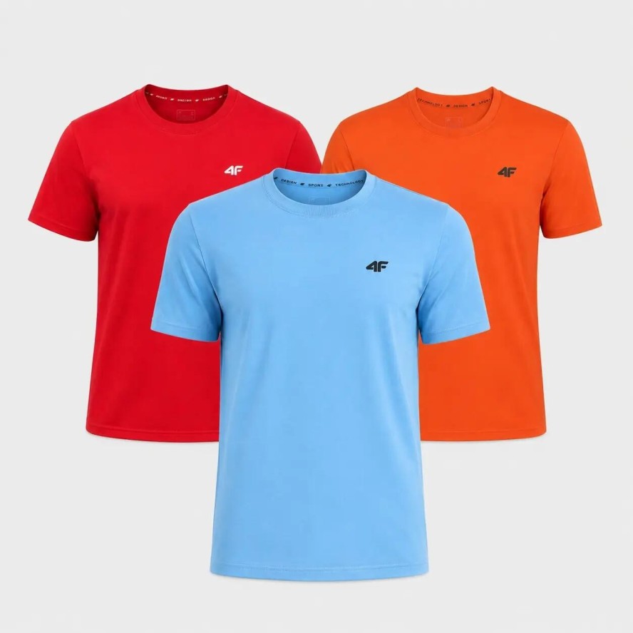 KOMPLET KOSZULEK MĘSKICH 4F ZESTAW 3PAK NA CO DZIEŃ T-SHIRT SPORTOWY