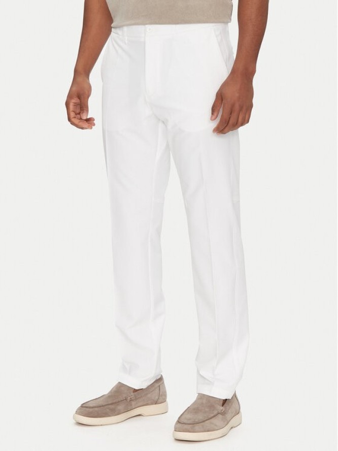 BOSS Spodnie materiałowe T_Commuter-Slim 50534303 Biały Slim Fit