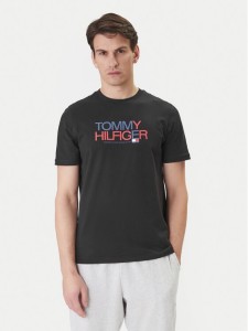 Tommy Hilfiger T-Shirt Brand Love Big Text MW0MW42369 Czarny Regular Fit