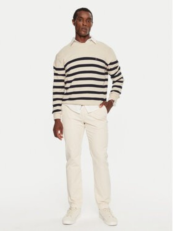 Tommy Hilfiger Spodnie materiałowe MW0MW32932 Écru Regular Fit
