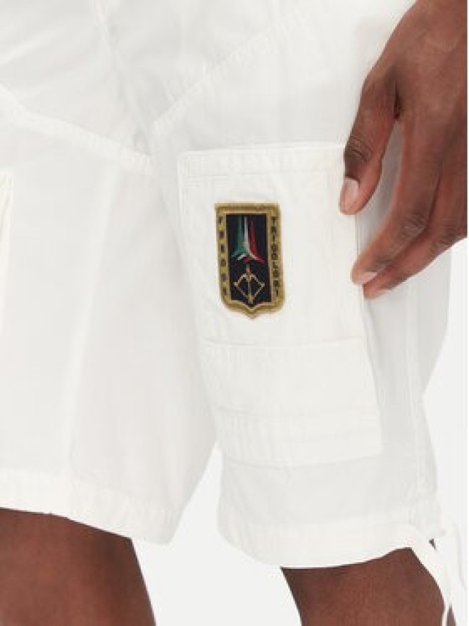 Aeronautica Militare Szorty materiałowe 251BE041CT1122 Biały Regular Fit