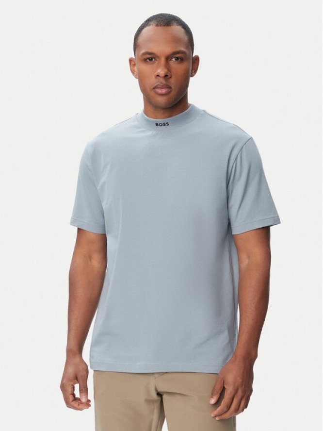 BOSS T-Shirt Tee Collar 50562120 Szary ciemny Relaxed Fit