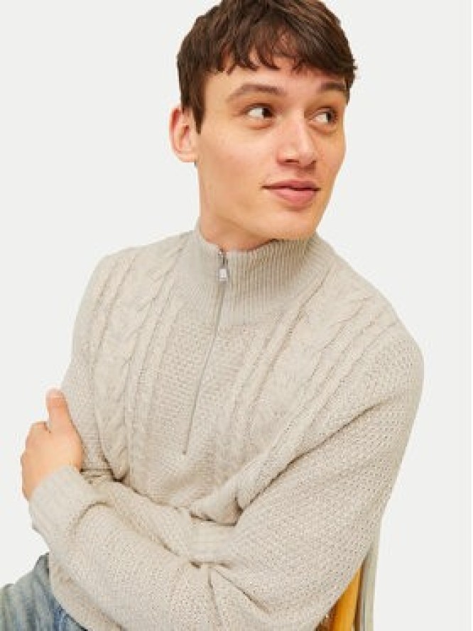 Jack & Jones Sweter Craig 12260826 Écru Regular Fit