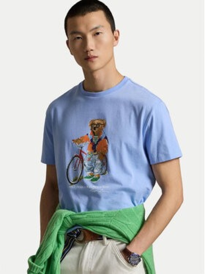 Polo Ralph Lauren T-Shirt 710B16612001 Niebieski Regular Fit