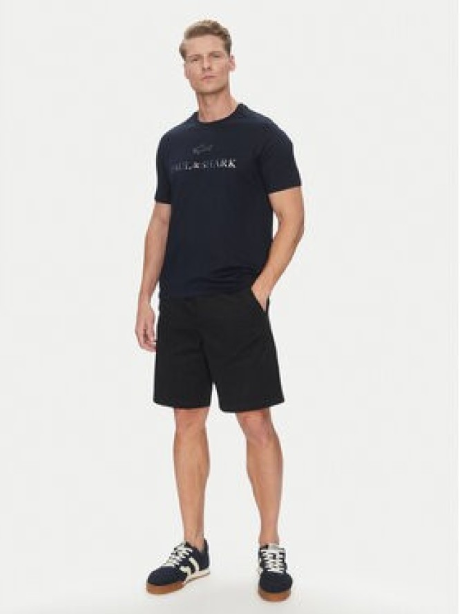 Paul&Shark T-Shirt C0P1239 Granatowy Regular Fit