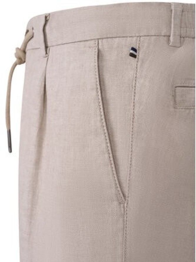 Bugatti Szorty materiałowe 1949-76419C Écru Regular Fit