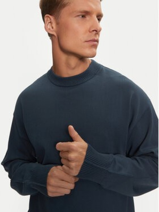 Jack & Jones Sweter Collective 12251556 Granatowy Relaxed Fit