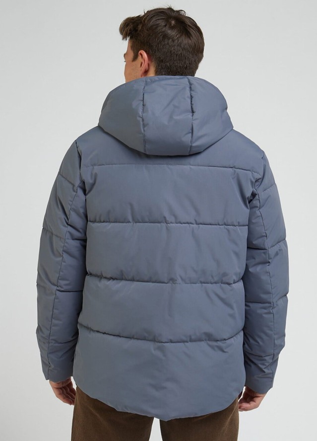 LEE PUFFER JACKET MĘSKA KURTKA ZIMOWA CIEPŁA NA ZIMĘ TAINT GREY 112341647 L87N015536