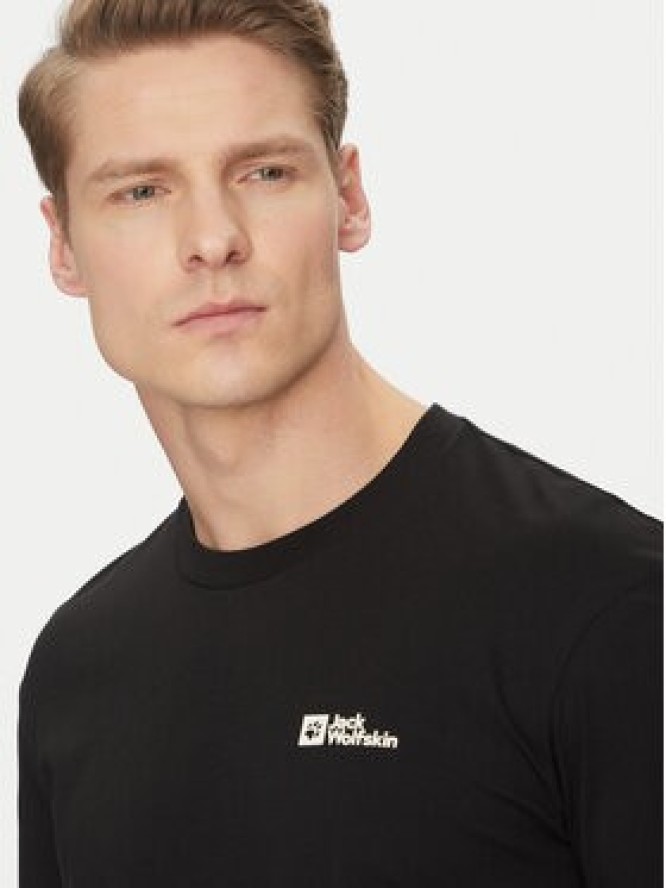Jack Wolfskin Longsleeve Essential Longsleeve 1808821 Czarny Regular Fit