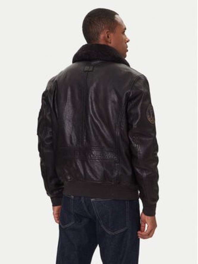 Milestone Kurtka skórzana Tom 531041 21070 Brązowy Regular Fit