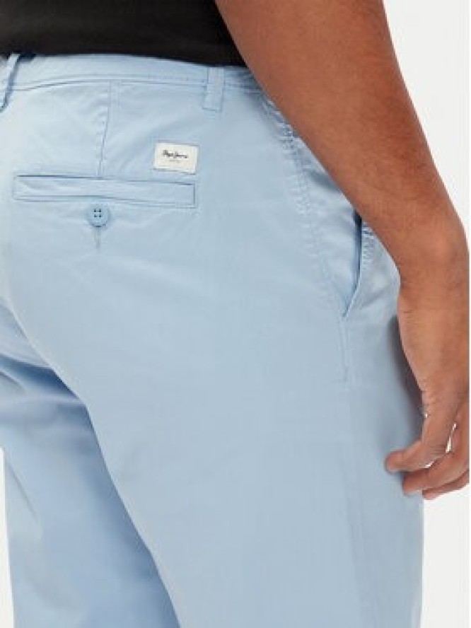 Pepe Jeans Chinosy PM211873 Błękitny Slim Fit