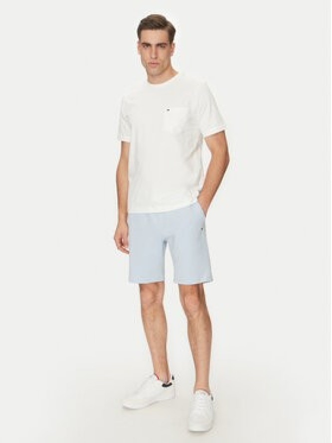Tommy Hilfiger Szorty materiałowe Essential Terry Sweatshort MW0MW37240 Błękitny Regular Fit
