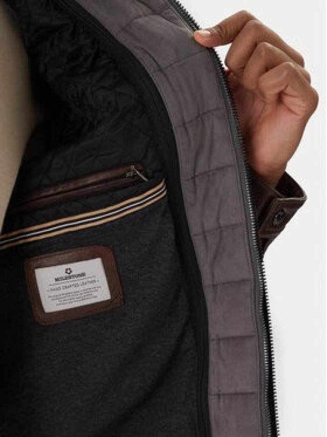 Milestone Kurtka skórzana Ms Barney 531063 21295 Brązowy Regular Fit