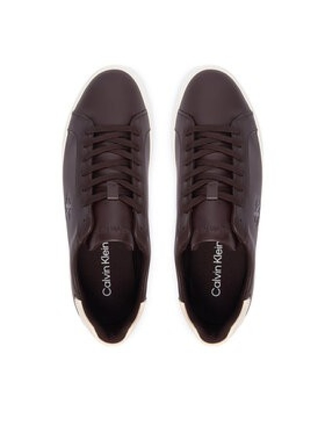 Calvin Klein Sneakersy Low Prof Cupsole Lth HM0HM02123 Bordowy