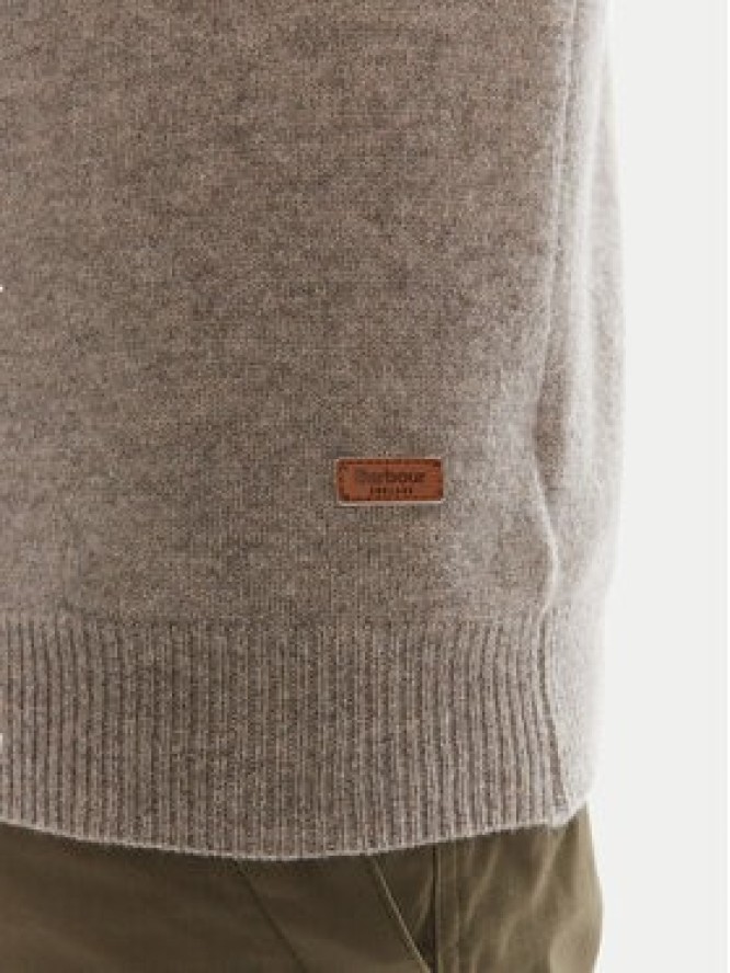 Barbour Sweter Patch Half Zip MKN0585ST51 Beżowy Regular Fit