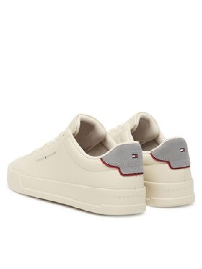 Tommy Hilfiger Sneakersy Th Court Detail Ess FM0FM05367 Écru