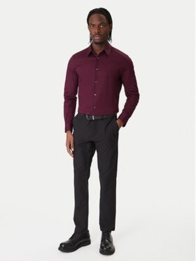 Calvin Klein Koszula LV04LB145G Fioletowy Slim Fit